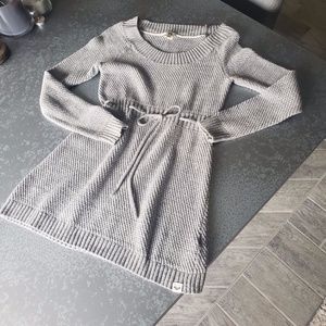 Roxy - Grey Sweater Long Sleeve Dress - Small